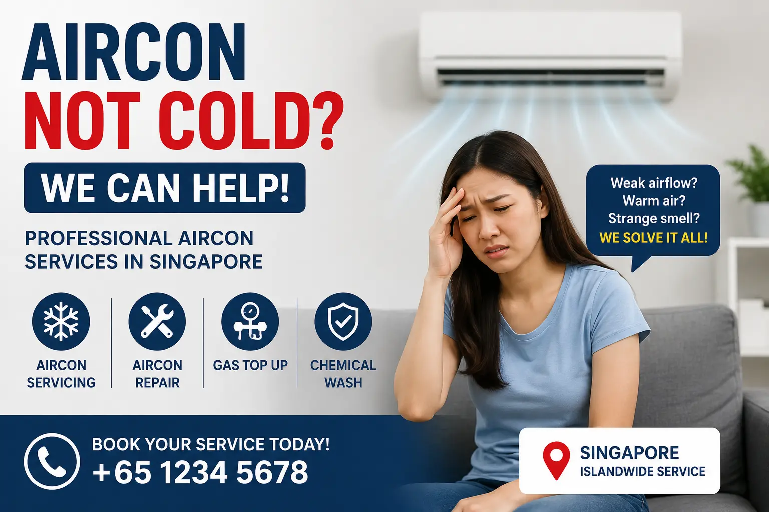 Aircon Not Cold Singapore – Common Causes and Easy Fixes