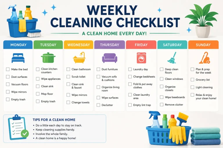 weekly cleaning checklist