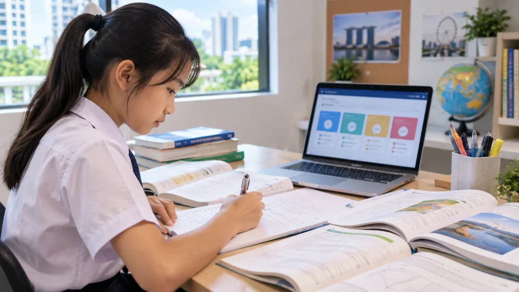 PSLE AL Scoring System Singapore Primary 6 student learning about the PSLE AL scoring system in Singapore